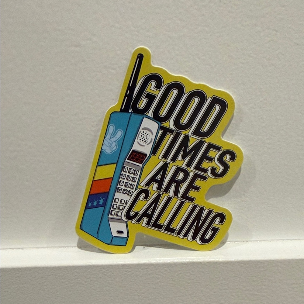 Dutch Bros Retro Phone Sticker - Good Times Are Calling